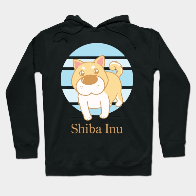 Cute Dogs illustrations - Shiba Inu Hoodie by MariOyama